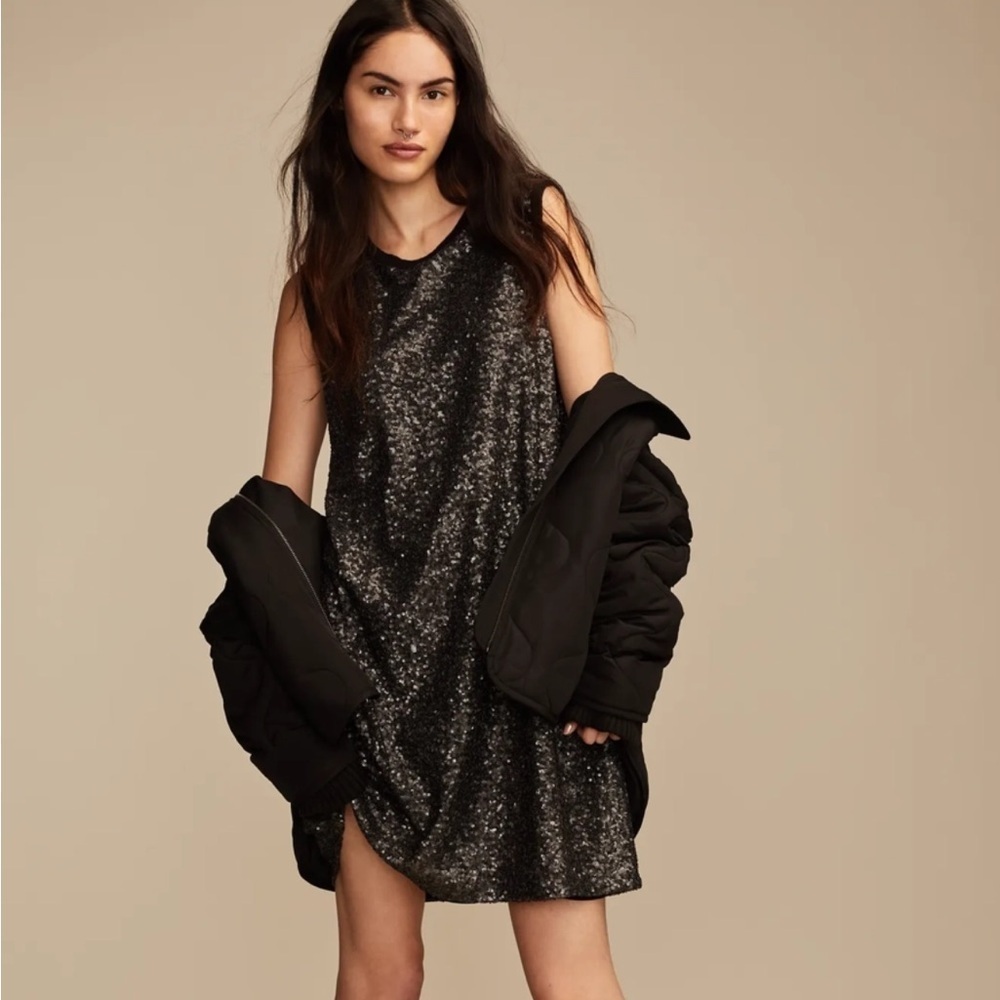 Lucky brand Sequin Shift Mini Dress